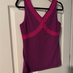 Almost New lululemon athletica Pink and Purple Tank Top with Shelf Bra